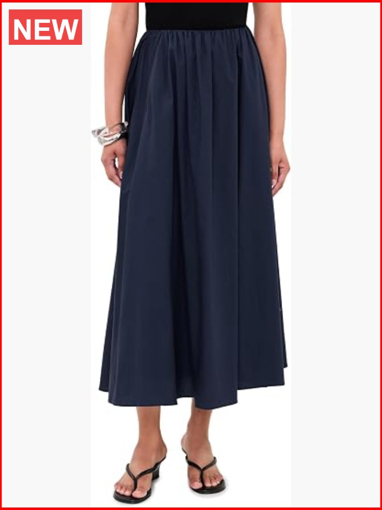 Lightweight Midi Skirt With Pockets